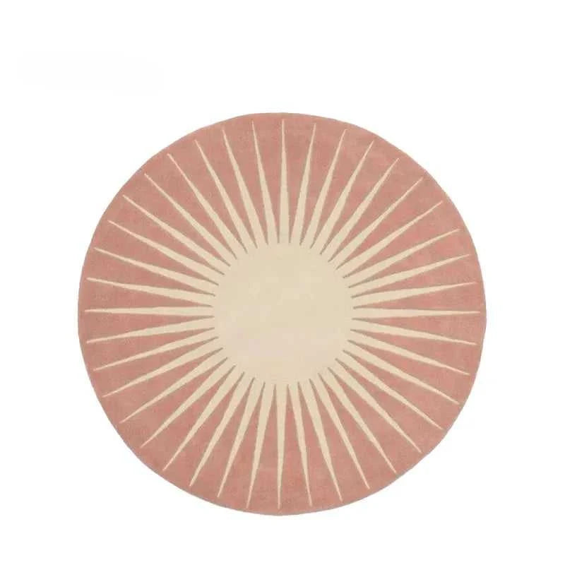 Sunflower Round Rug - Anti-Slip Short Pile Carpet 14:193#XSQ-FLR-275;5:200007736#80X80CM(2.6X2.6FT Rugs