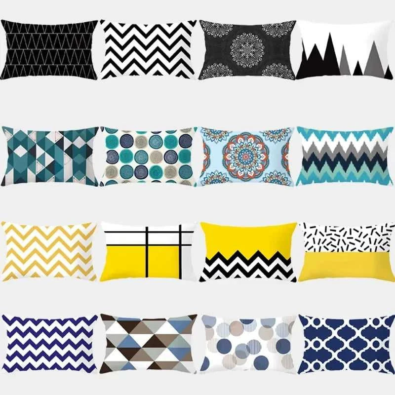 Tessitura Geometric Cushion Cover 30x50cm - Single Sided Print 14:771#1;5:201298983#30x50cm Cushion Covers