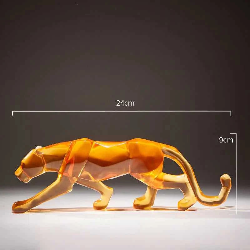 Modern Fortune Transparent Money Leopard Resin Ornaments Office Table Sculpture Crafts Home Livingroom Desk Figurines Decoration 14:200006151#style1 sculptures