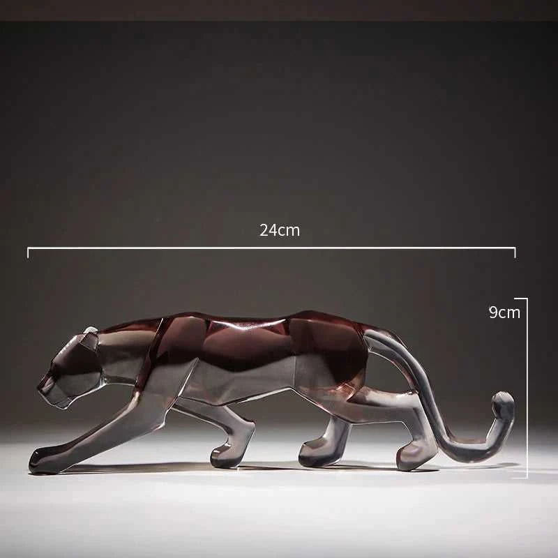 Modern Fortune Transparent Money Leopard Resin Ornaments Office Table Sculpture Crafts Home Livingroom Desk Figurines Decoration 14:200006151#style1 sculptures