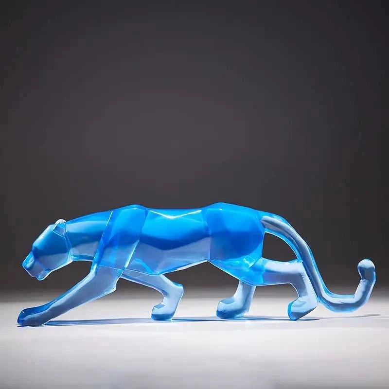 Modern Fortune Transparent Money Leopard Resin Ornaments Office Table Sculpture Crafts Home Livingroom Desk Figurines Decoration 14:200006151#style1 sculptures