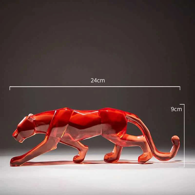 Modern Fortune Transparent Money Leopard Resin Ornaments Office Table Sculpture Crafts Home Livingroom Desk Figurines Decoration 14:200006151#style1 sculptures