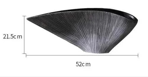 Vaas Nordic Resin Fan Vase - Abstract Sculpture for Dried Flowers 14:1254#A-S Vases