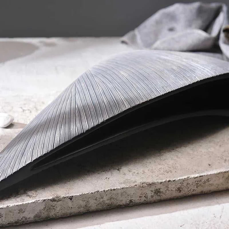 Vaas Nordic Resin Fan Vase - Abstract Sculpture for Dried Flowers 14:1254#A-S Vases