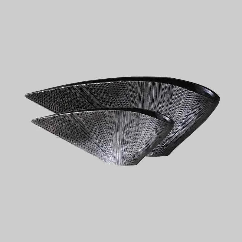 Vaas Nordic Resin Fan Vase - Abstract Sculpture for Dried Flowers 14:1254#A-S Vases
