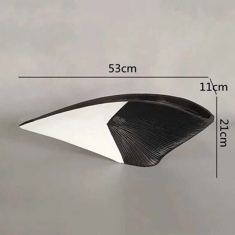 Vaas Nordic Resin Fan Vase - Abstract Sculpture for Dried Flowers 14:1254#A-S Vases