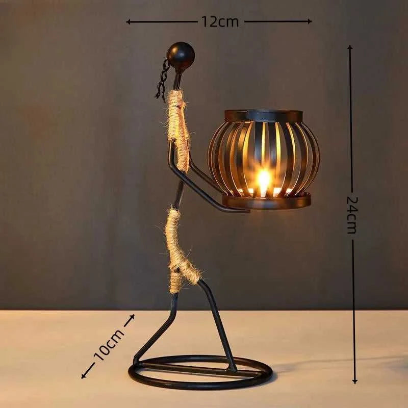 Vela Nordic Iron Character Sculpture Candle Holder 14:200006151#A Decorative Sculpture