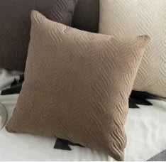 Velour Quilted Velvet Throw Pillow Covers 45x45cm - Luxury Cushion Cases 14:29#A-Orange Cushion Covers