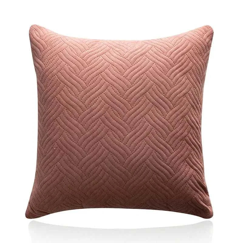 Velour Quilted Velvet Throw Pillow Covers 45x45cm - Luxury Cushion Cases 14:29#A-Orange Cushion Covers