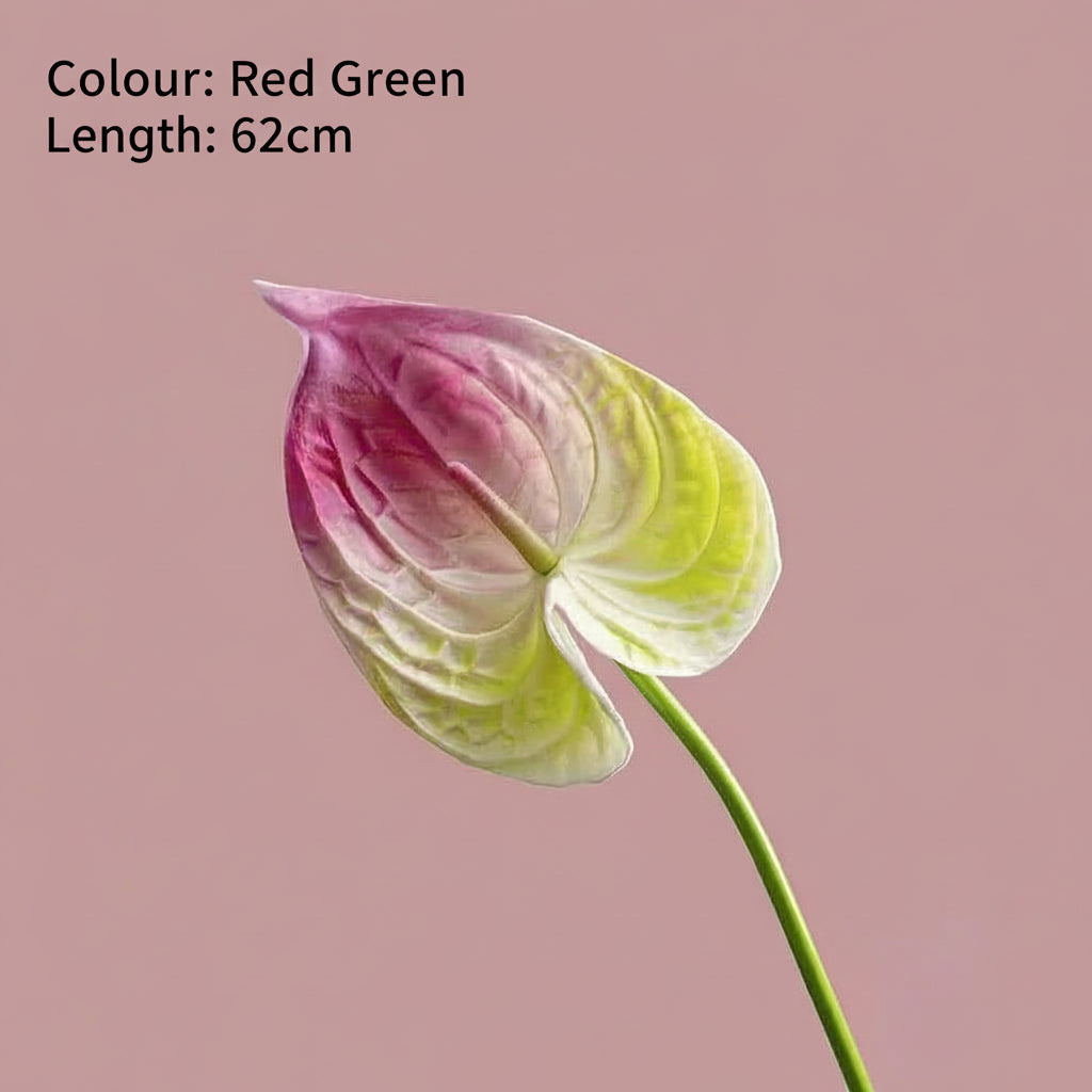 10Pc/lot PU Artificial Flowers Anthurium Bridal Bouquet Wedding Decoration Fake Palm Flowers Home Party Table Floral Arrangement 14:365458#Brown Artificial Flowers