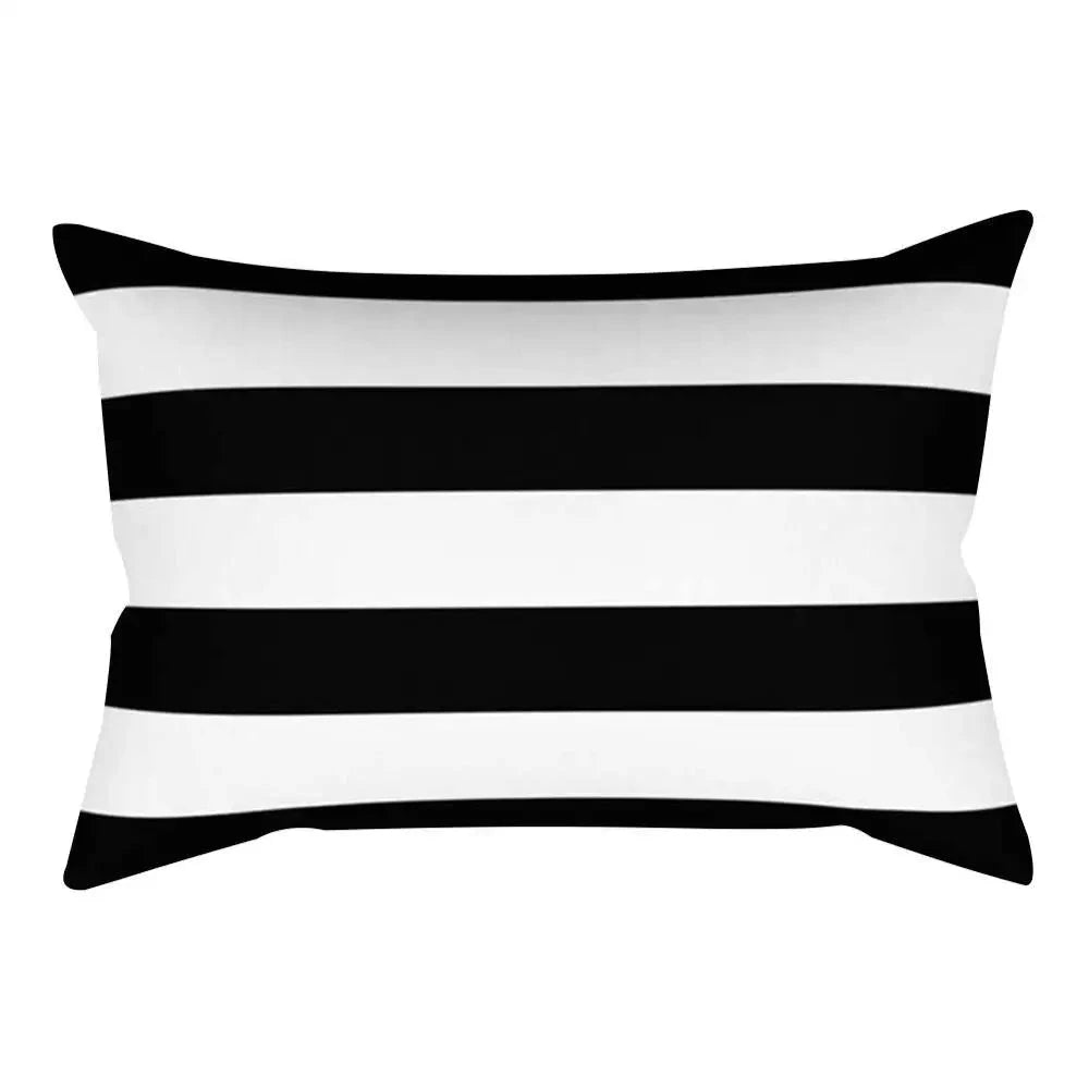 Vika Black & White Striped Rectangular Cushion Cover 30x50cm 14:193#236;5:201298989#30x50cm Cushion Covers