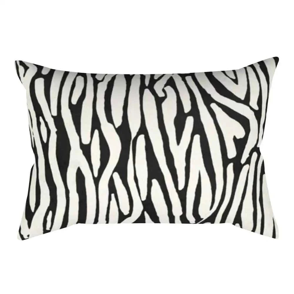 Vika Black & White Striped Rectangular Cushion Cover 30x50cm 14:193#236;5:201298989#30x50cm Cushion Covers