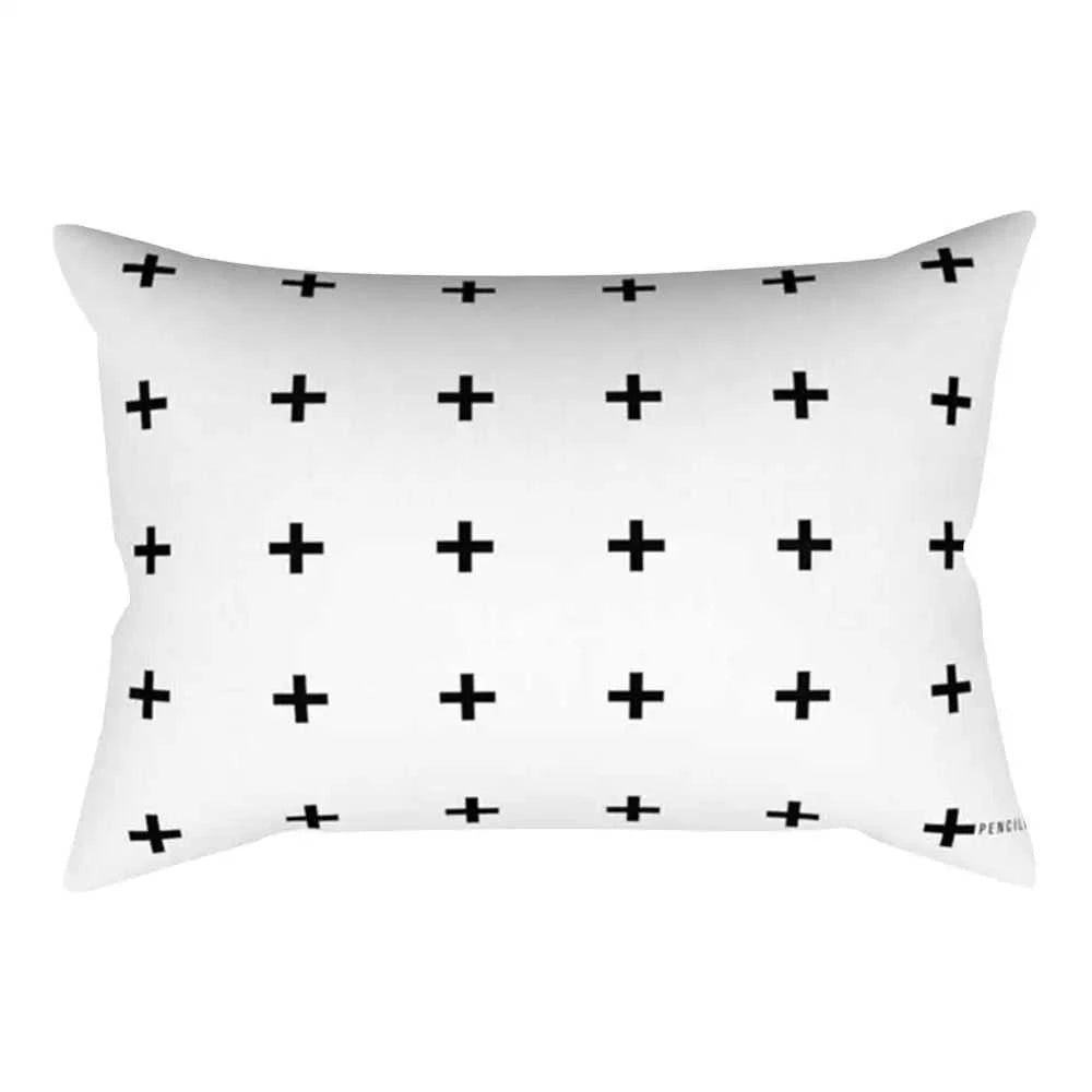 Vika Black & White Striped Rectangular Cushion Cover 30x50cm 14:193#236;5:201298989#30x50cm Cushion Covers