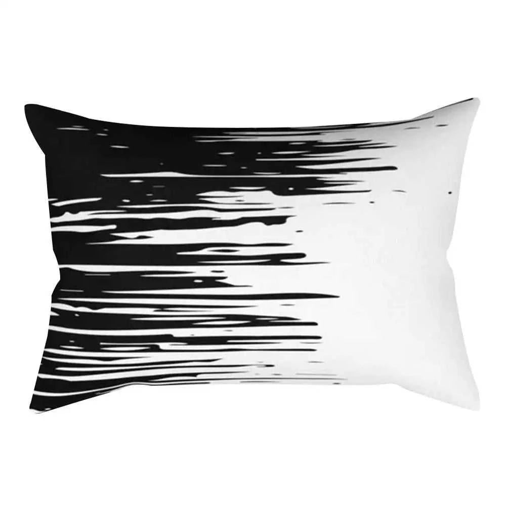 Vika Black & White Striped Rectangular Cushion Cover 30x50cm 14:193#236;5:201298989#30x50cm Cushion Covers