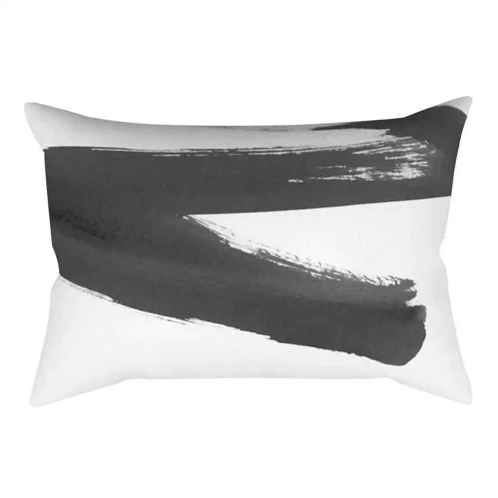 Vika Black & White Striped Rectangular Cushion Cover 30x50cm 14:193#236;5:201298989#30x50cm Cushion Covers
