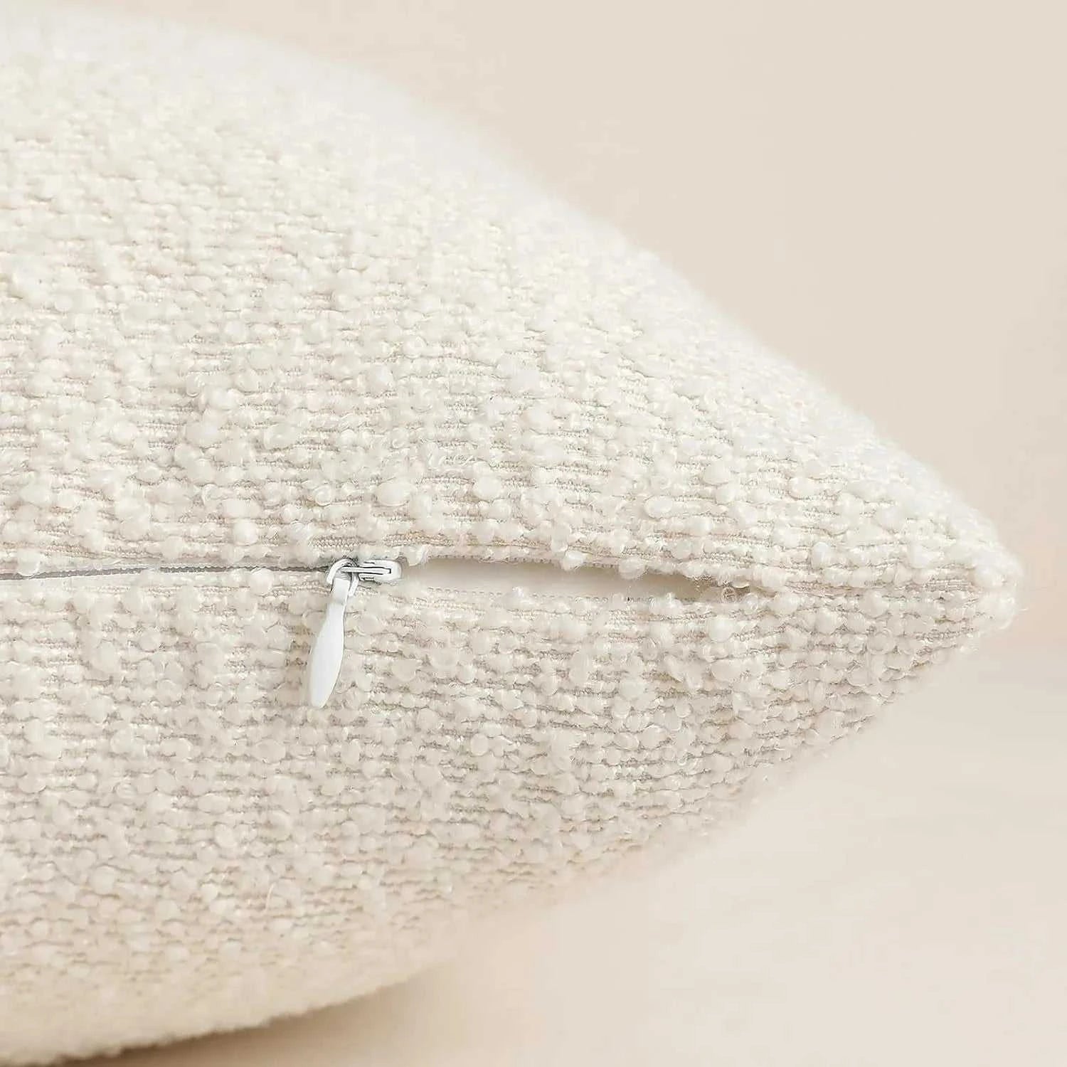 Xoco Soft Loop Yarn Teddy Fleece Pillow Cover - Lamb Wool-Like Texture 14:365458#grey brown;5:202517810#30x50cm Cushion Covers